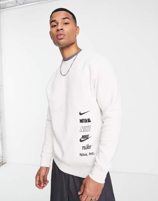 Nike air best sale logo sweatshirt white