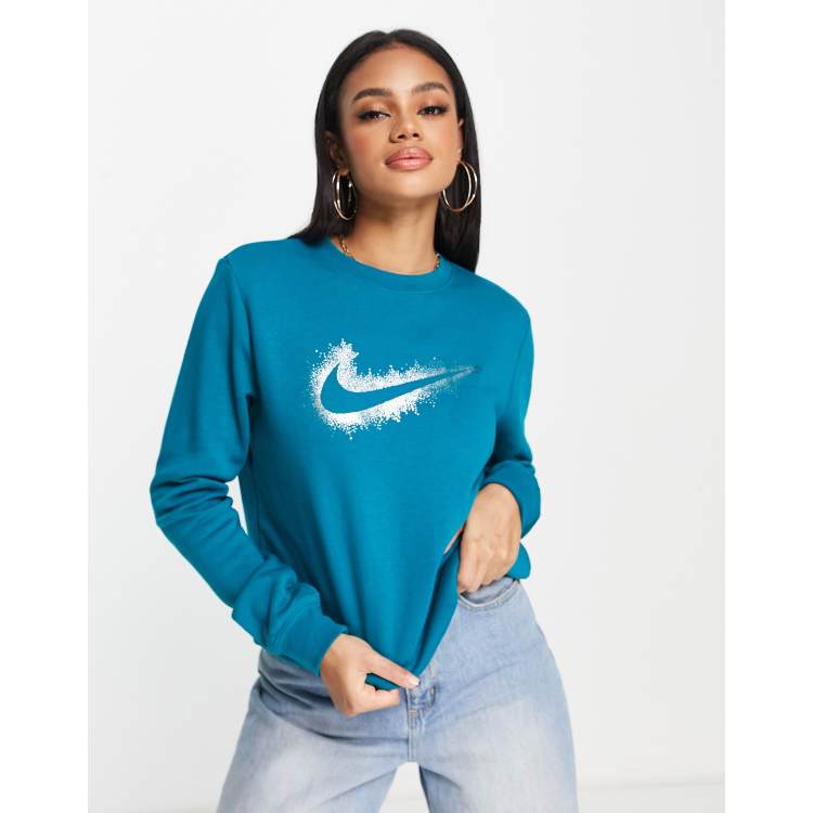 Blue womens best sale nike sweatshirt