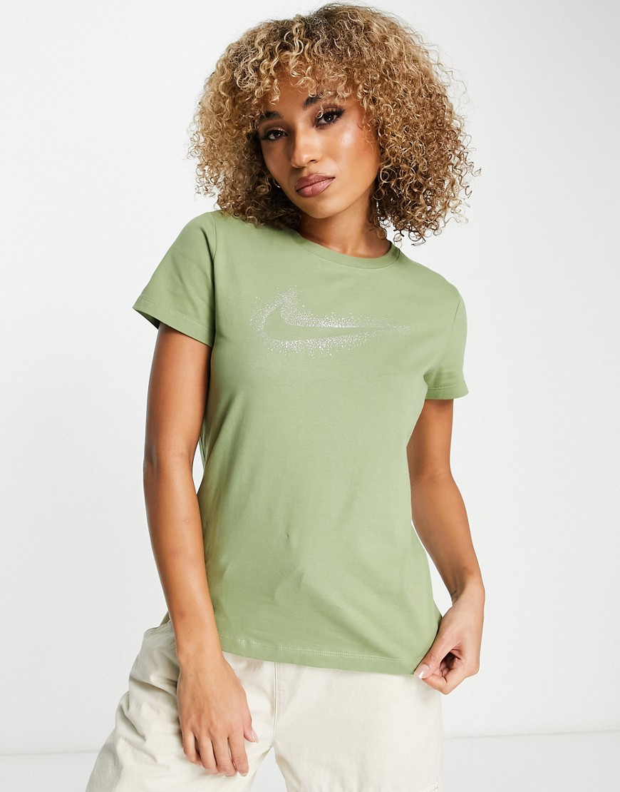 Nike Stardust graphic T-shirt in khaki-Green