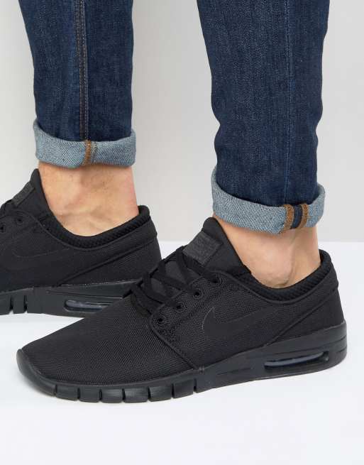 Nike - Stefan Janoski Max - Schwarze Sneaker, 631303 008 NIKE Herren Stefan Janoski Max Sneakers, Schwarz (Black