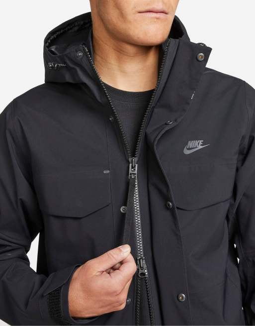 Nike StormFIT ADV M65 shell hooded jacket in black ASOS