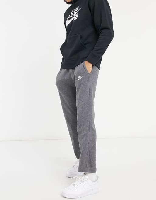 Nike straight leg trackies in dark grey | ASOS