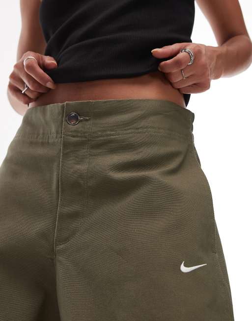 Nike Street barrel leg pants in khaki, 3 of 5