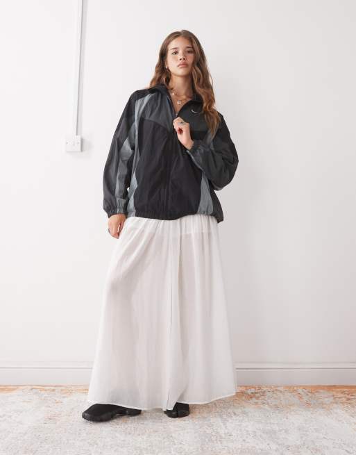 Nike – Street – Czarno-szara kurtka dresowa oversize ze wstawek, 4 z 4