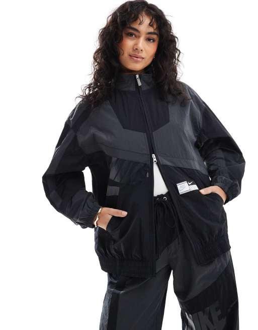 Nike – Street – Czarno-szara kurtka z tkaniny