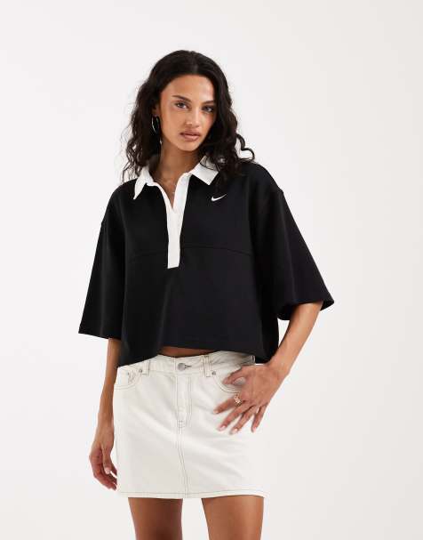 Nike Street Essentials polo shirt in black - view 1