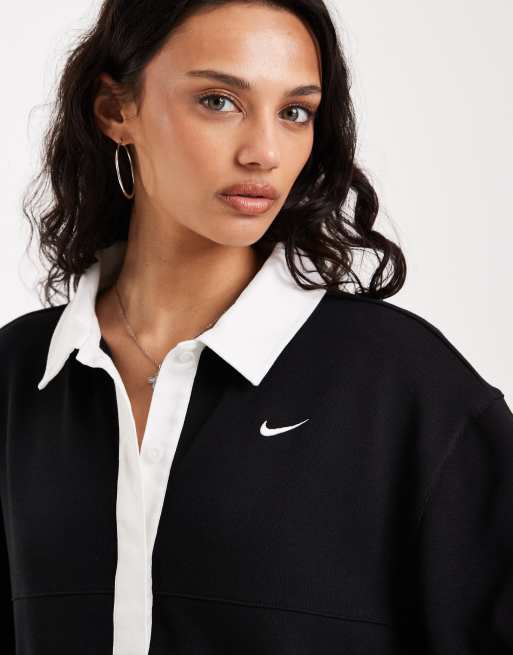 Nike Street Essentials polo shirt in black , 3 of 4