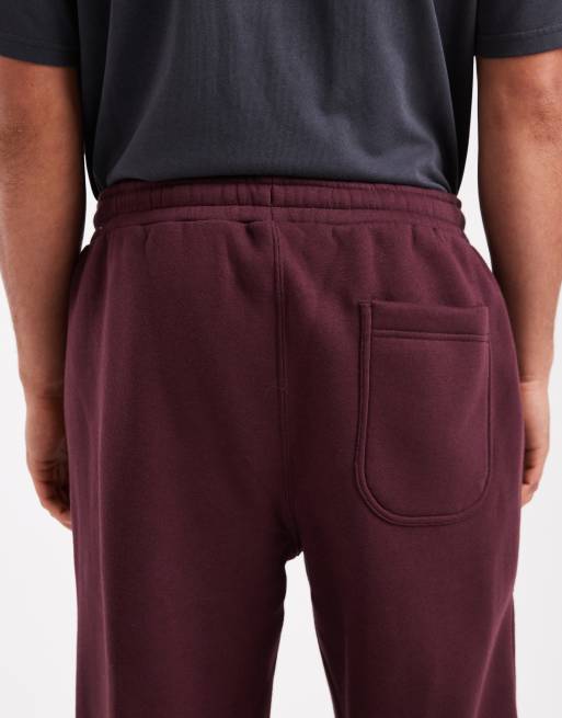 Nike Street fleece tapered joggers in burgundy, 5 of 5