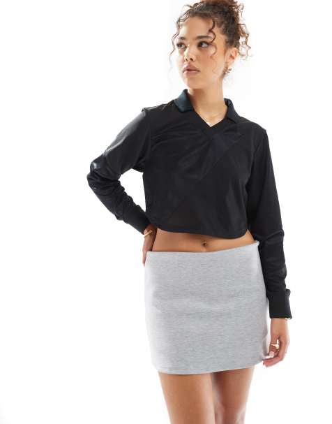 Nike - Street - Jersey top met lange mouwen in zwart - view 1