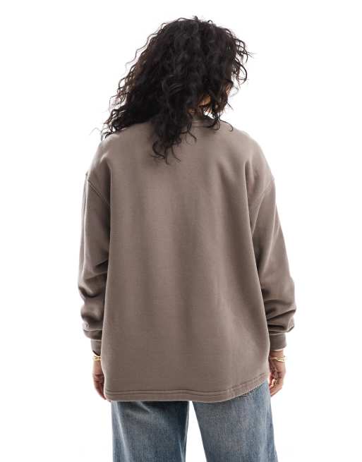 Nike Street Logo sweatshirt in brown | ASOS