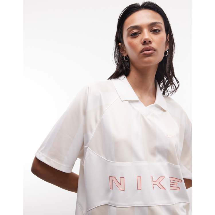 Nike Street oversized striped jersey in beige | ASOS