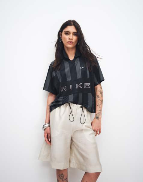 Nike Street oversized striped jersey in black - view 1