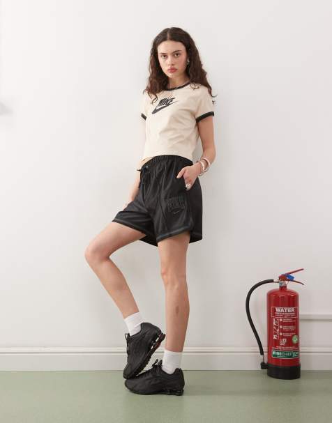 Nike Street satin shorts in black
