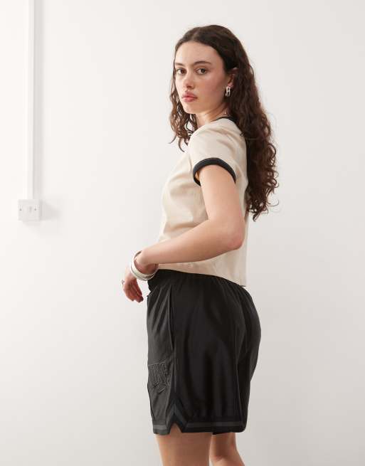 ★NIKE★ W STREET SATIN SHORT Nike Street satin shorts in gray | ASOS