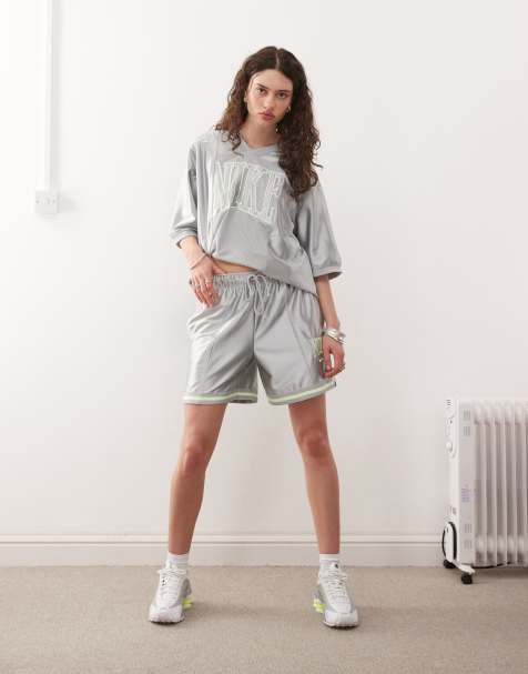 Nike Street satin shorts in grey