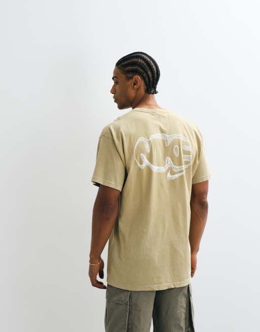 Nike - Street - T-shirt oversize kaki con logo bombato grande sul retro, 3 di 5