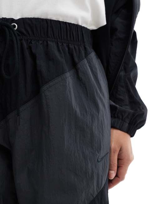 Nike Street woven straight leg trousers in black and grey