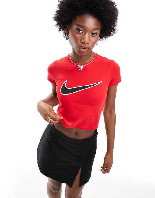 Nike – Streetwear – Röd, liten t-shirt