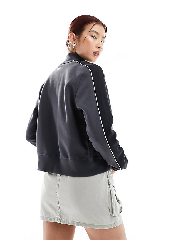 Nike - streetwear track fleece jacket in dark grey