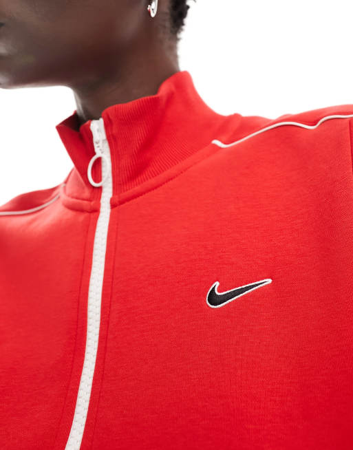 Nike Streetwear track fleece jacket in university red ASOS