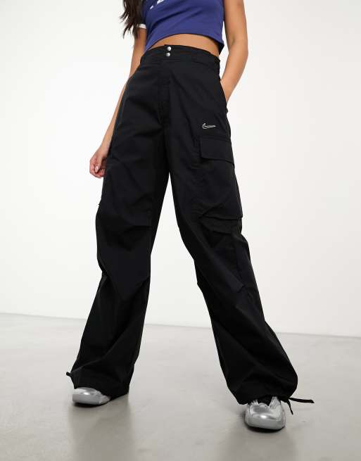 Nike Vintage Nike Baggy Parachute Track Pants Swoosh Logo Drill