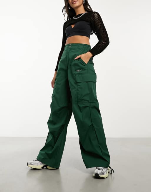 Nike Streetwear woven oversized cargo pants in dark green