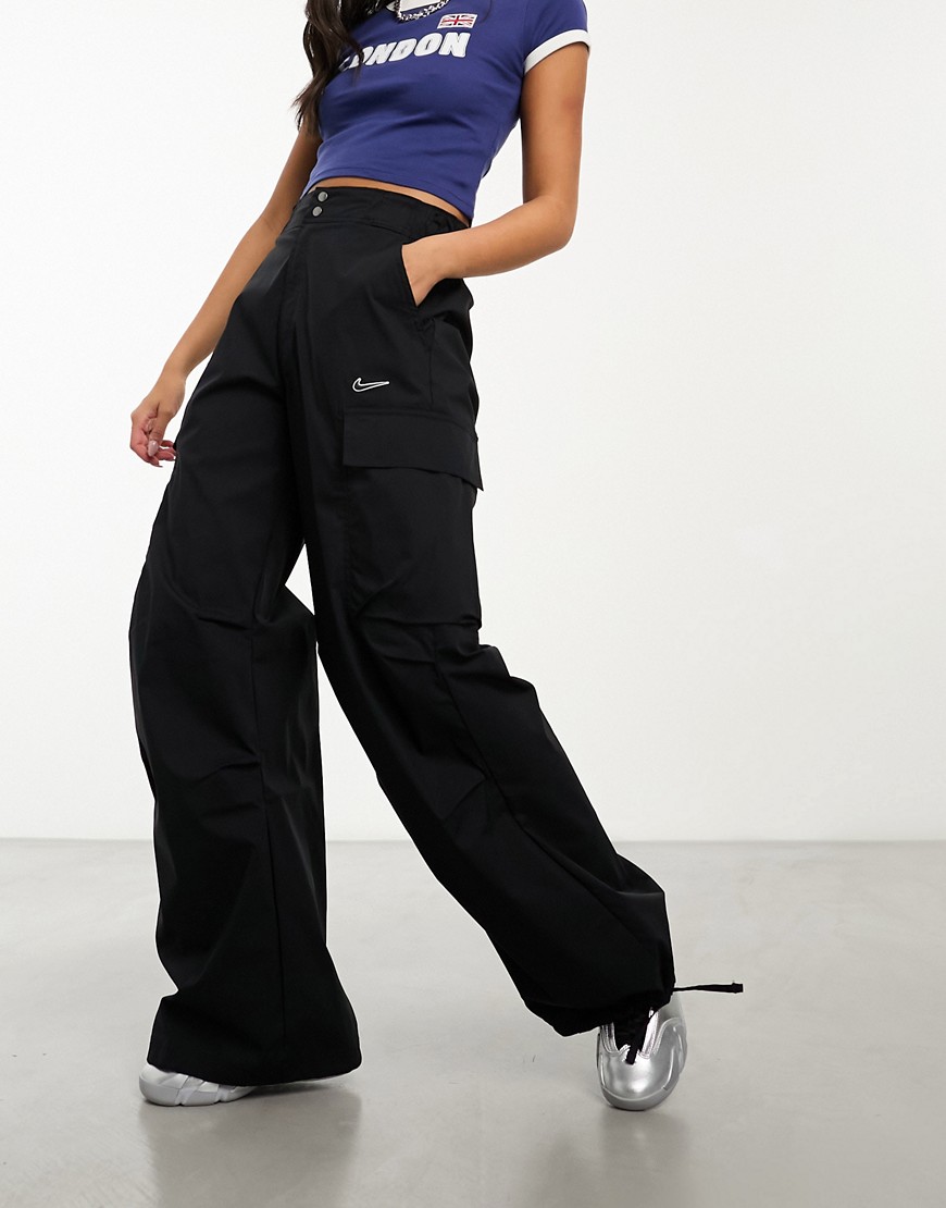 Nike Streetwear woven oversized cargo trousers in black