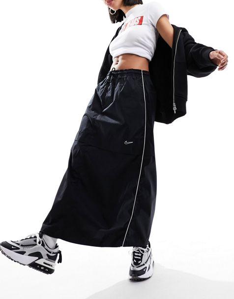 Nike Sportswear Collection split hem trousers in black