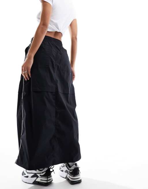 Nike Streetwear woven parachute skirt in black ASOS