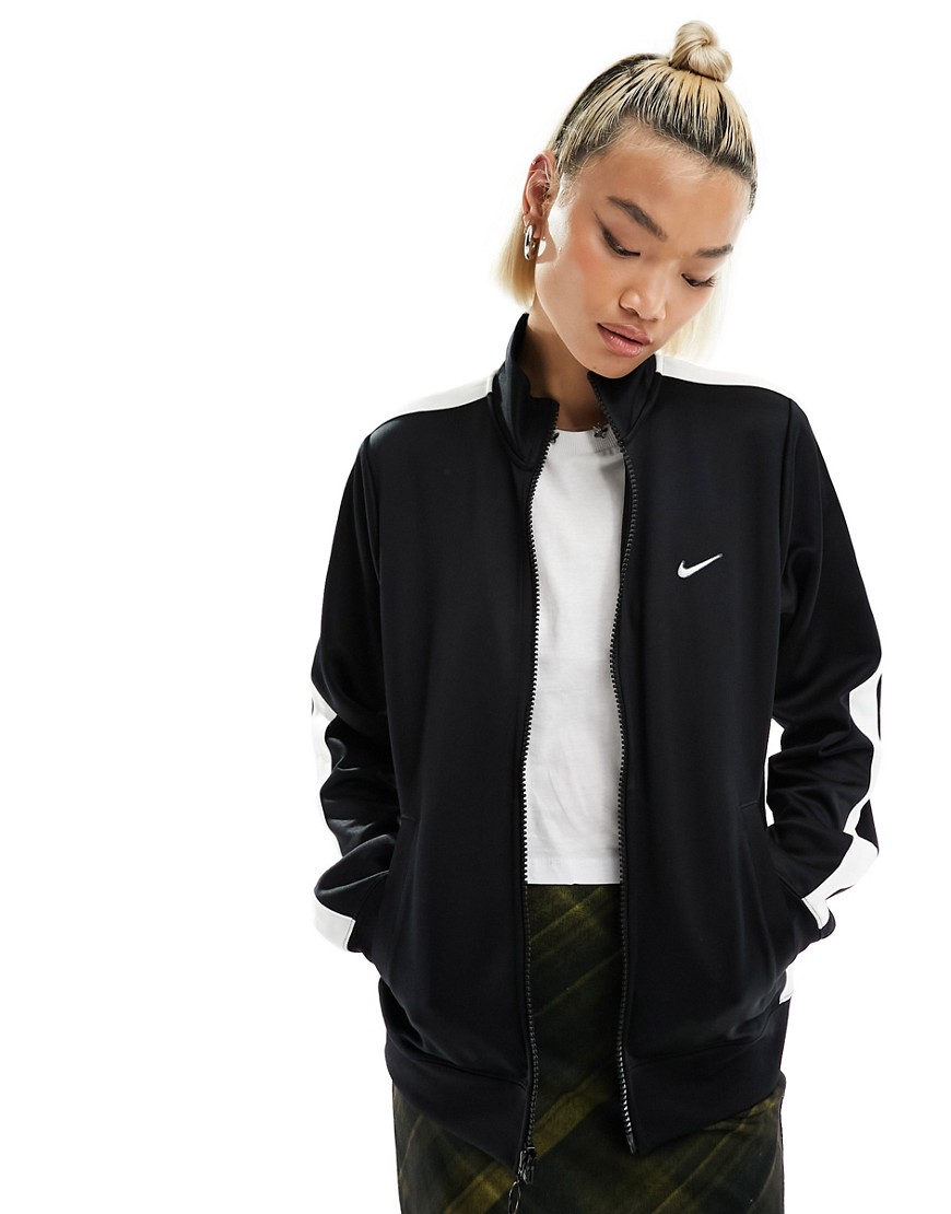 Nike Streetwear woven zip through track jacket in black