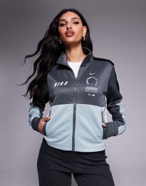 Nike Streetwear zip through track top in grey - view 1