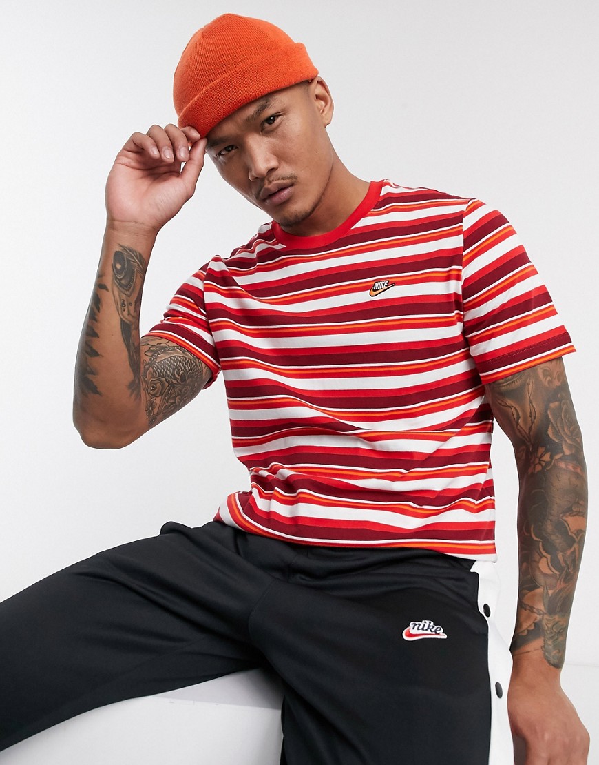Nike stripe t-shirt in red