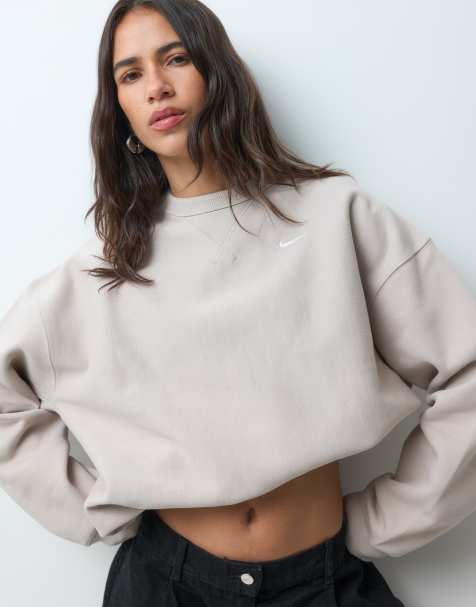 Nike Studio crew neck sweatshirt in cream - view 1