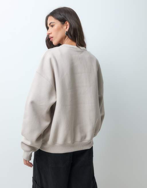 Nike Studio crew neck sweatshirt in cream, 3 of 4