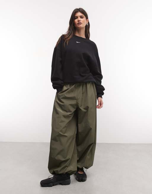 Nike - Studio Fleece - Coordinato felpato pesante oversize nero, 4 di 4