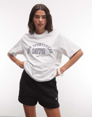 Nike Studio Fleece 4 Inch Shorts In Gray
