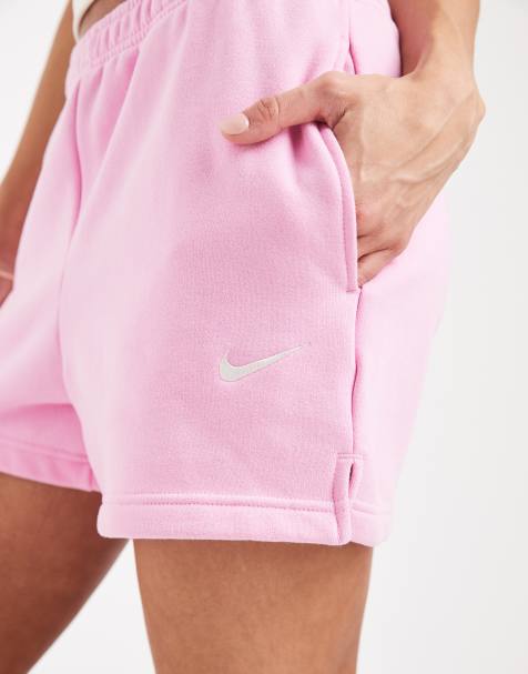 Nike Studio Fleece 4 inch shorts in pink - view 1