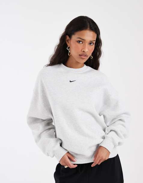 Nike Studio Fleece crew neck sweatshirt in light gray - view 1