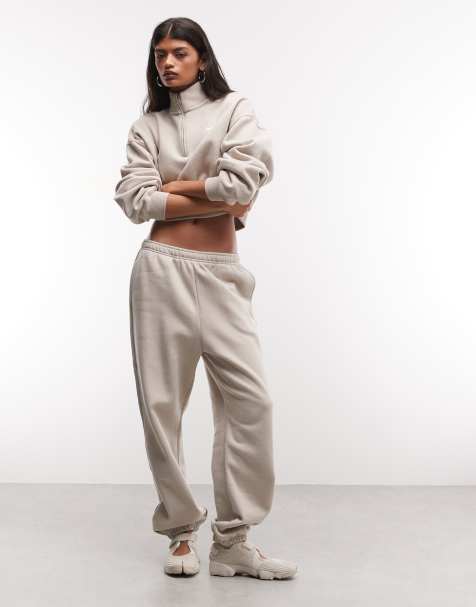 Nike Studio Fleece cuffed sweatpants in beige - view 1