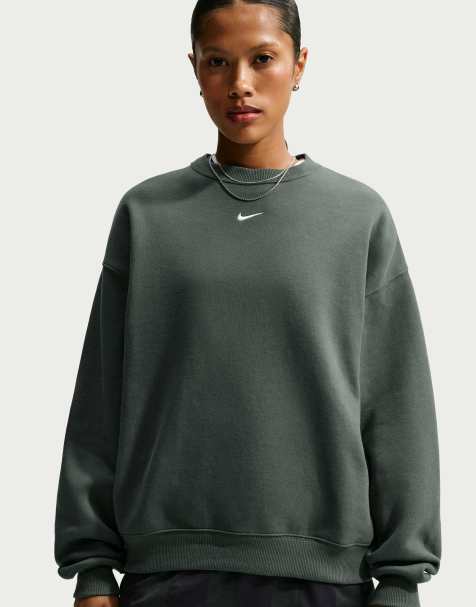 Nike - Studio Fleece - Felpa oversize di media pesantezza verde - view 1