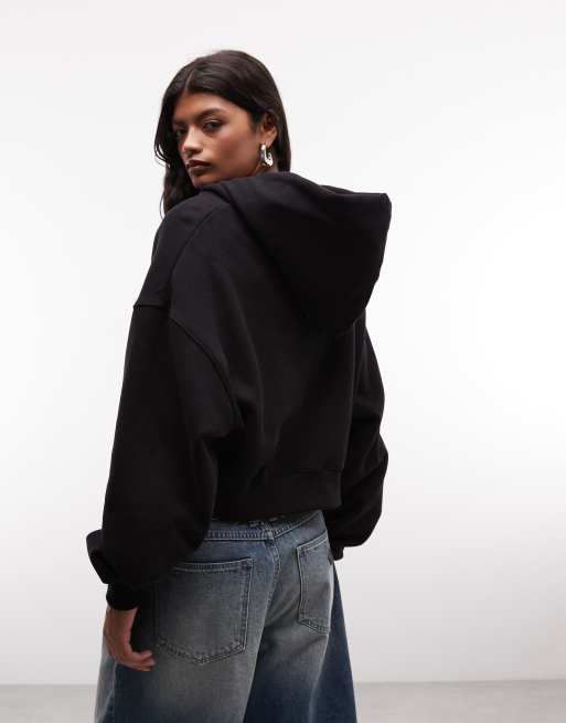 Nike Studio Fleece full zip hoodie in black, 4 of 4