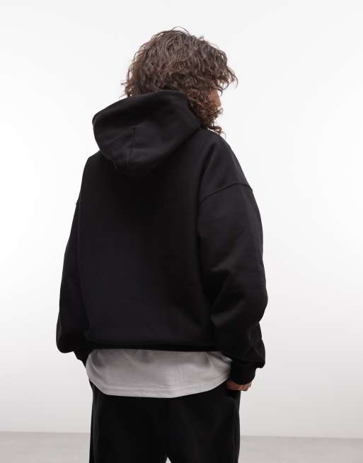 Nike Studio Fleece heavy-weight oversized hoodie in black, 4 of 4