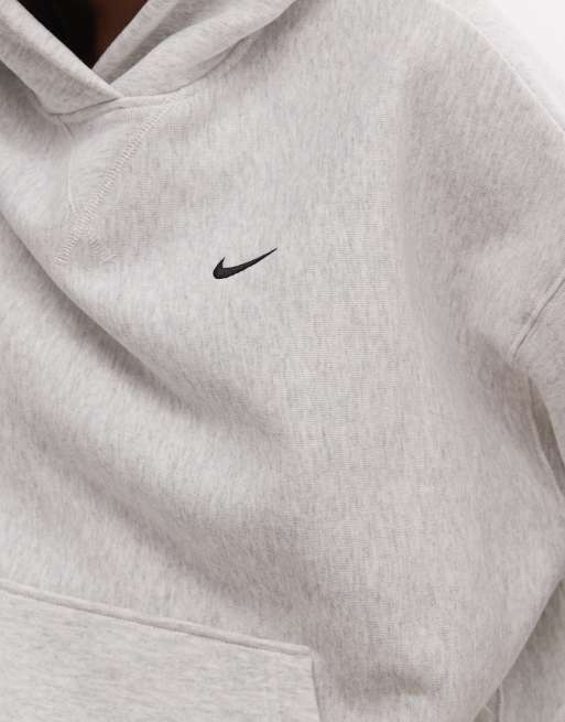 Nike Studio Fleece heavy-weight oversized hoodie in grey, 3 of 4