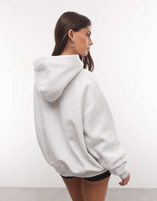 Nike Studio Fleece heavy-weight oversized hoodie in grey, 4 of 4