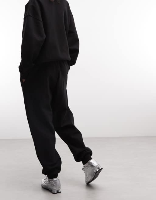 Nike Studio Fleece heavy-weight oversized joggers in black, 5 of 5