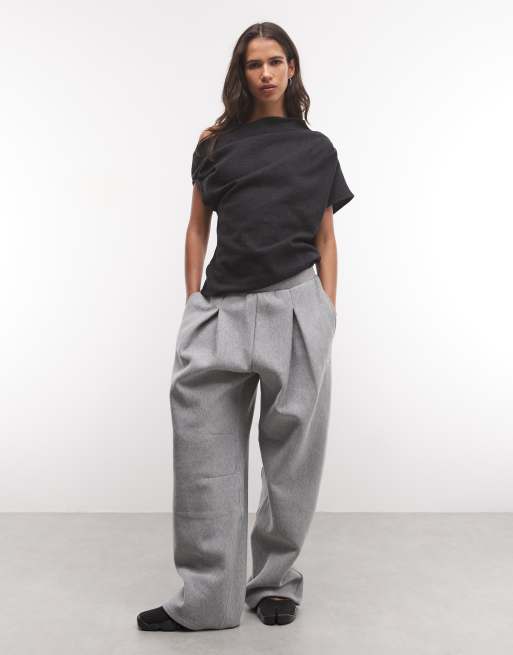 Nike Studio Fleece heavy-weight pleated open hem jogger in dark grey, 2 of 5