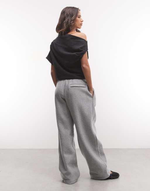 Nike Studio Fleece heavy-weight pleated open hem jogger in dark grey, 4 of 5