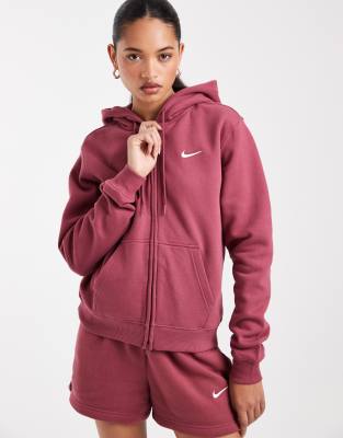 Nike Studio Fleece Hoodie In Red