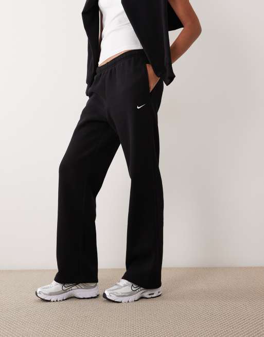 Nike Studio fleece i mellemtung oversized joggingbukser i sort, 2 af 5