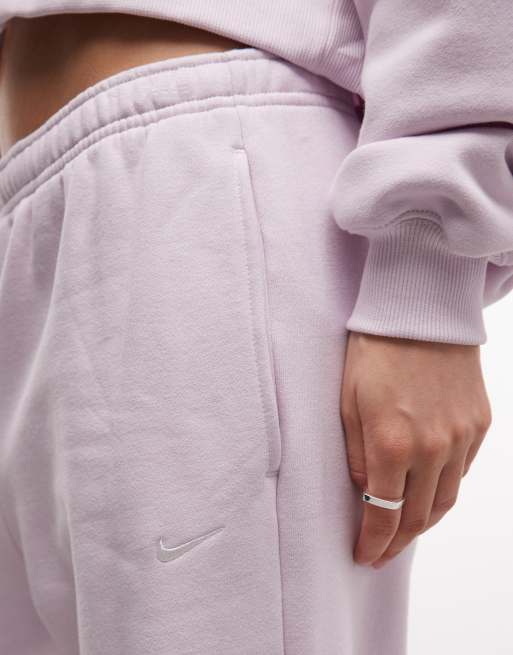 Nike Studio Fleece jogger oversize mi-épais lilas, 5 de 5